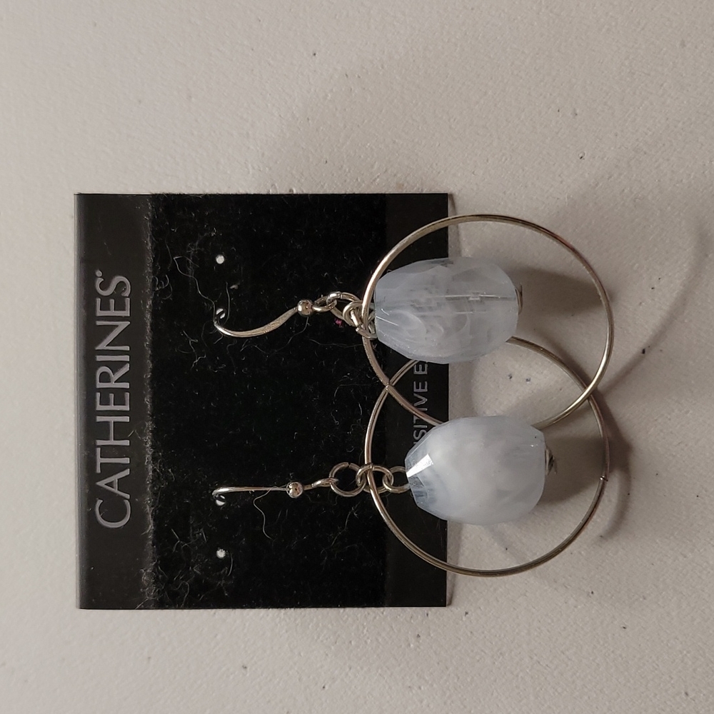 Catherine's silver earrings